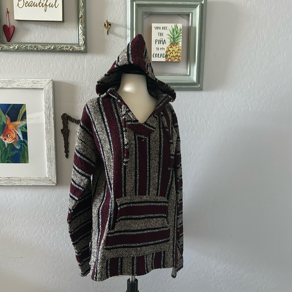 Mexican Hoodie Jacket with Front Pocket